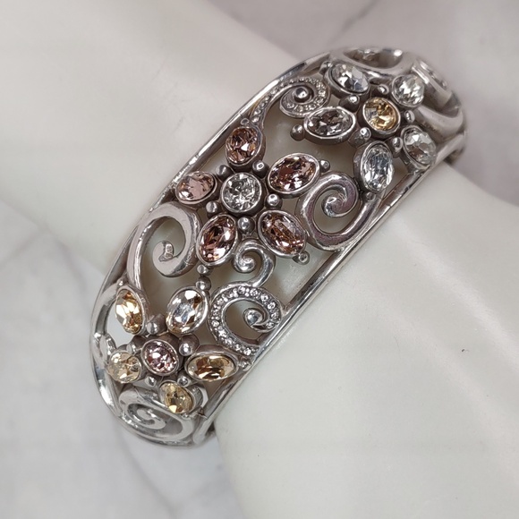 Brighton "Garden Of Dreams" Hinged Bangle Bracelet - Picture 1 of 7